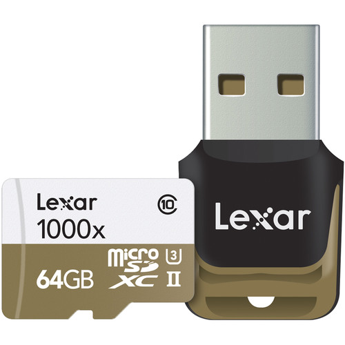 Lexar Micro SDXC 1000X - 64GB + USB3.0 reader